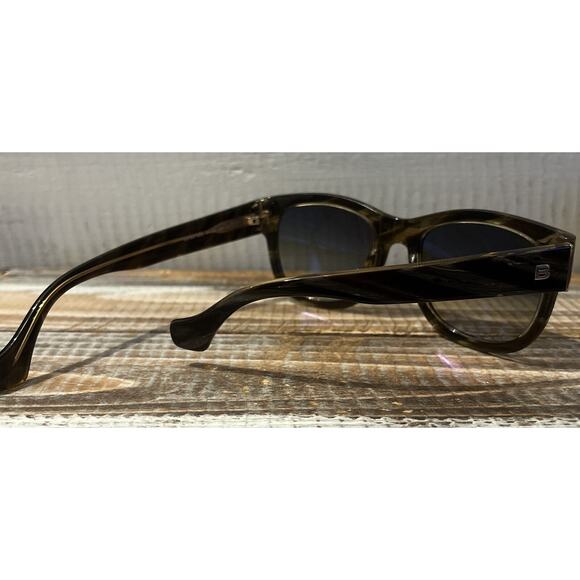 Balenciaga Sunglasses BA 69 62B Brown Horn / Gradient Smoke Made In Italy - Picture 4 of 11